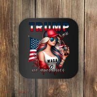 Cool Trump Girl No Apologies Coaster thumb 0
