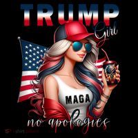 Cool Trump Girl No Apologies 16oz Travel Tumbler thumb 2
