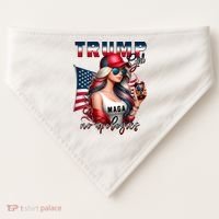 Cool Trump Girl No Apologies USA-Made Doggie Bandana thumb 0