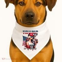 Cool Trump Girl No Apologies USA-Made Doggie Bandana thumb 1