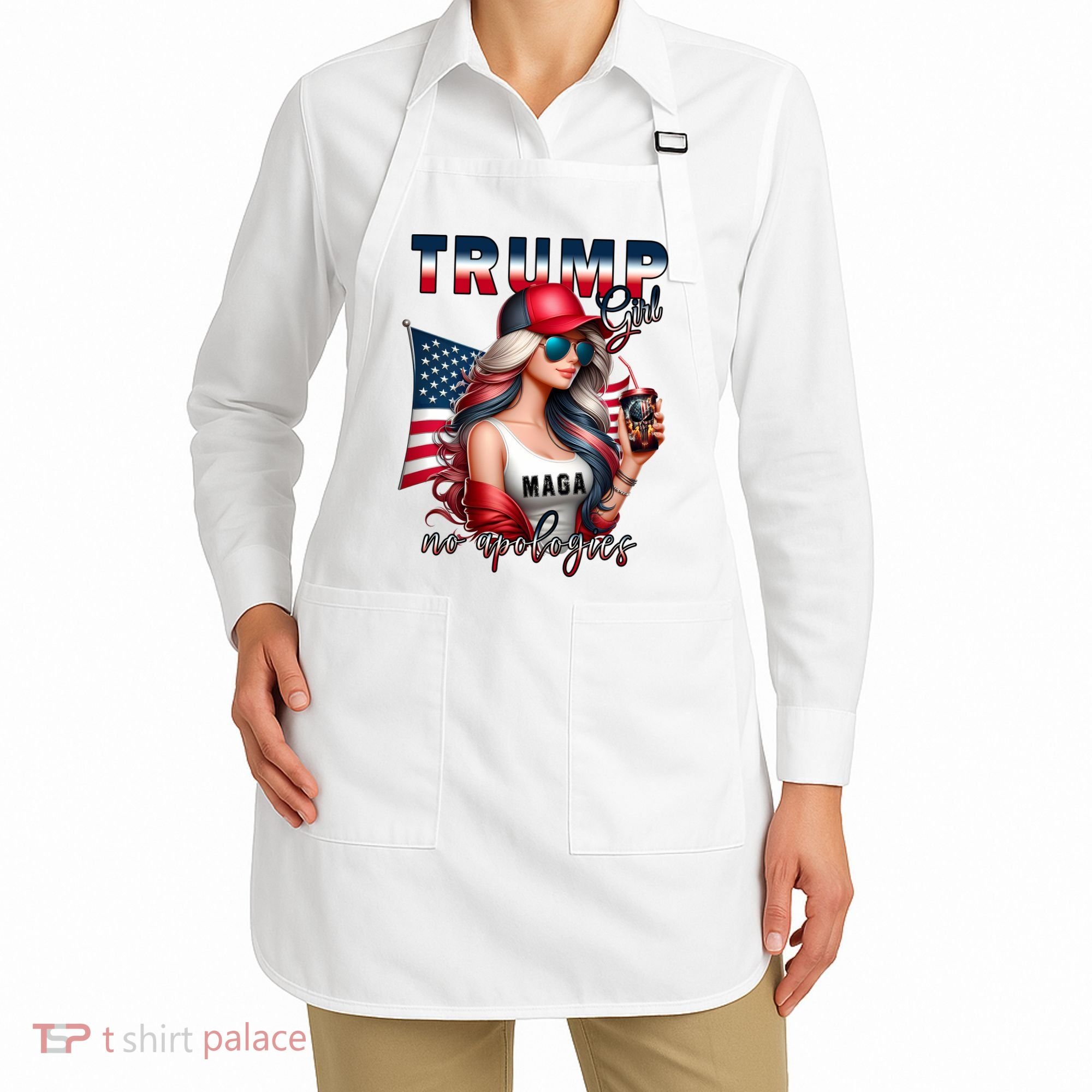 Cool Trump Girl No Apologies Apron