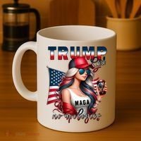 Cool Trump Girl No Apologies Coffee Mug thumb 4