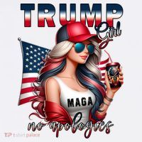 Cool Trump Girl No Apologies Women's Hoodie thumb 2
