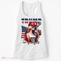 Cool Trump Girl No Apologies Women's Tank Top thumb 0
