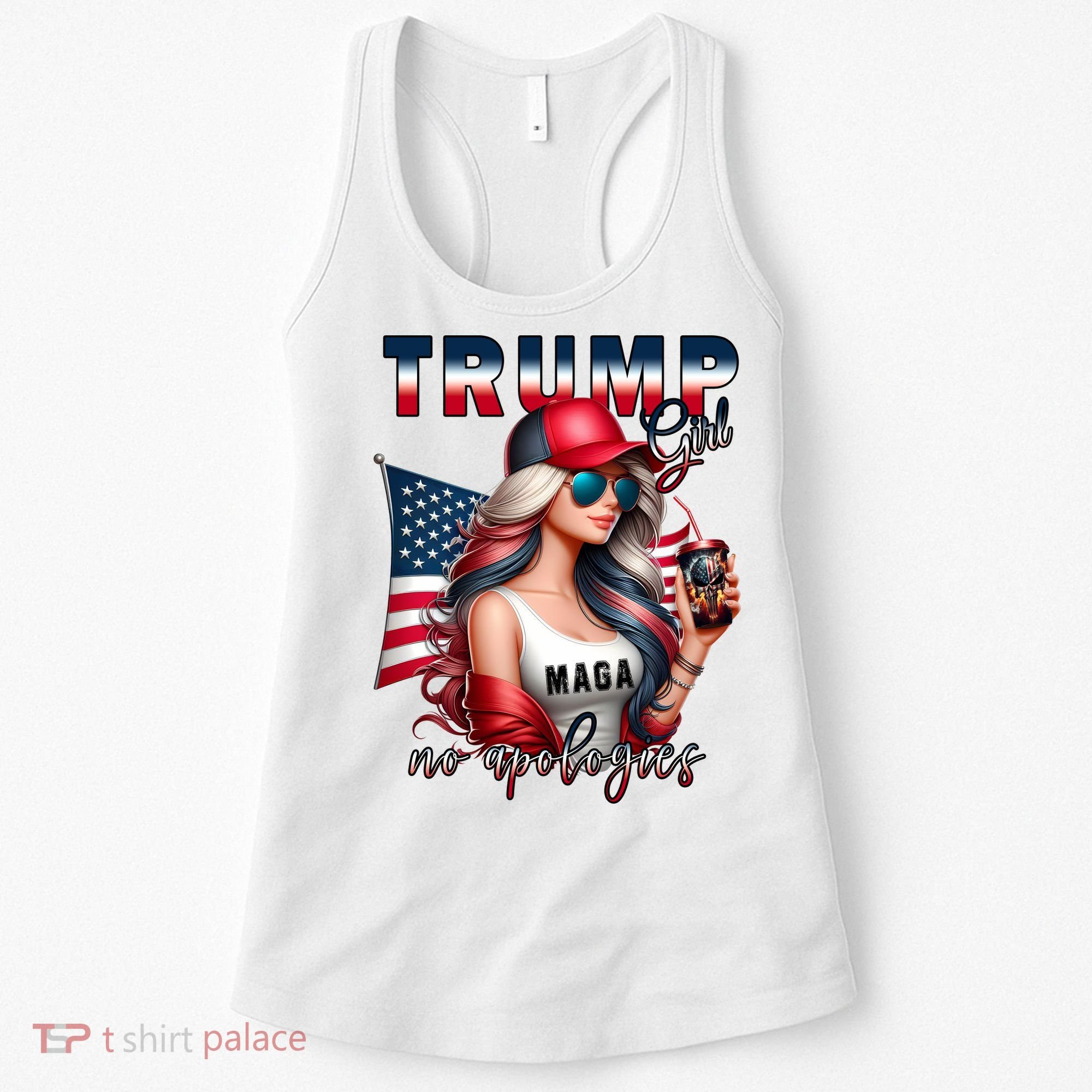 Cool Trump Girl No Apologies Women's Tank Top