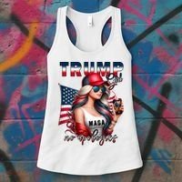 Cool Trump Girl No Apologies Women's Tank Top thumb 3