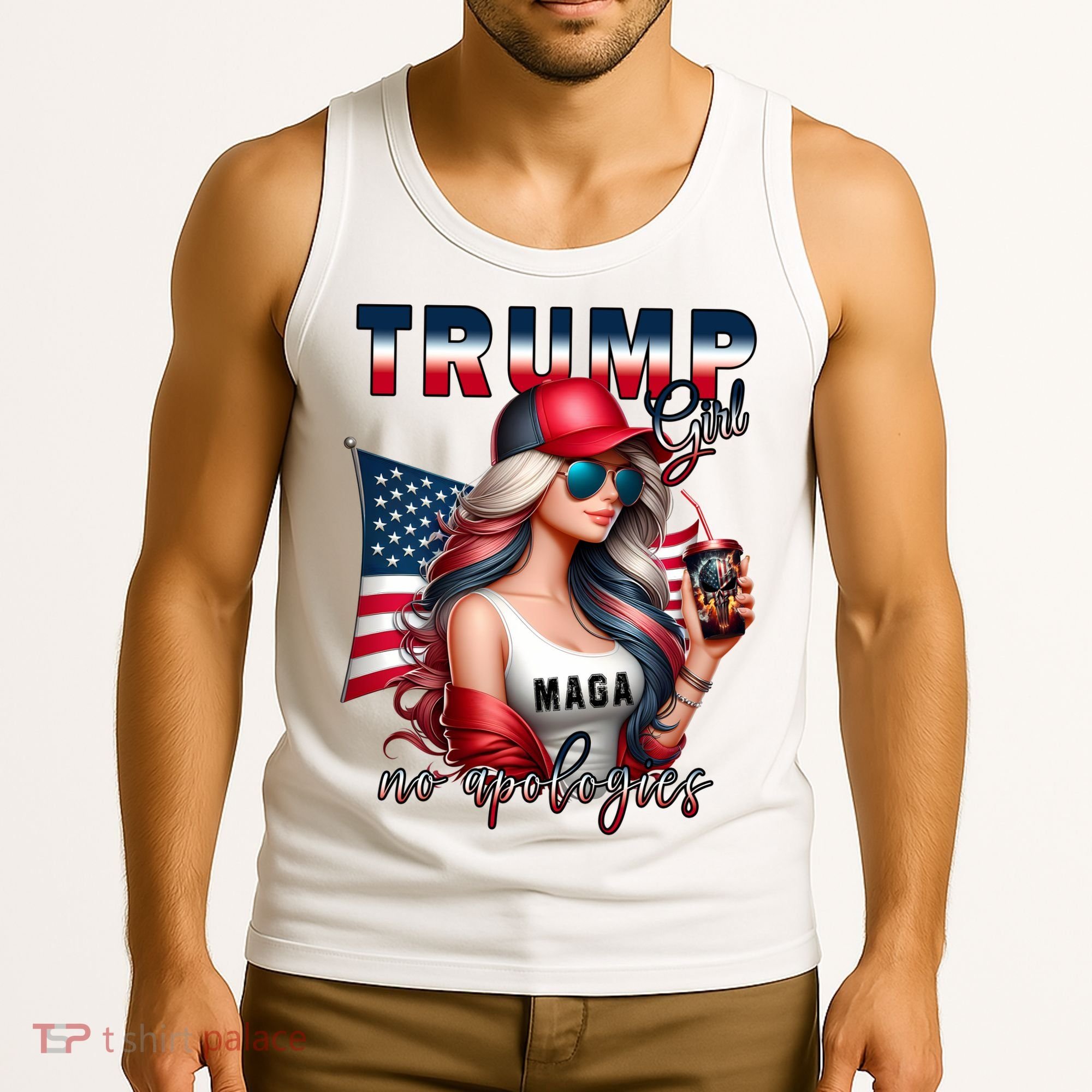 Cool Trump Girl No Apologies Tank Top