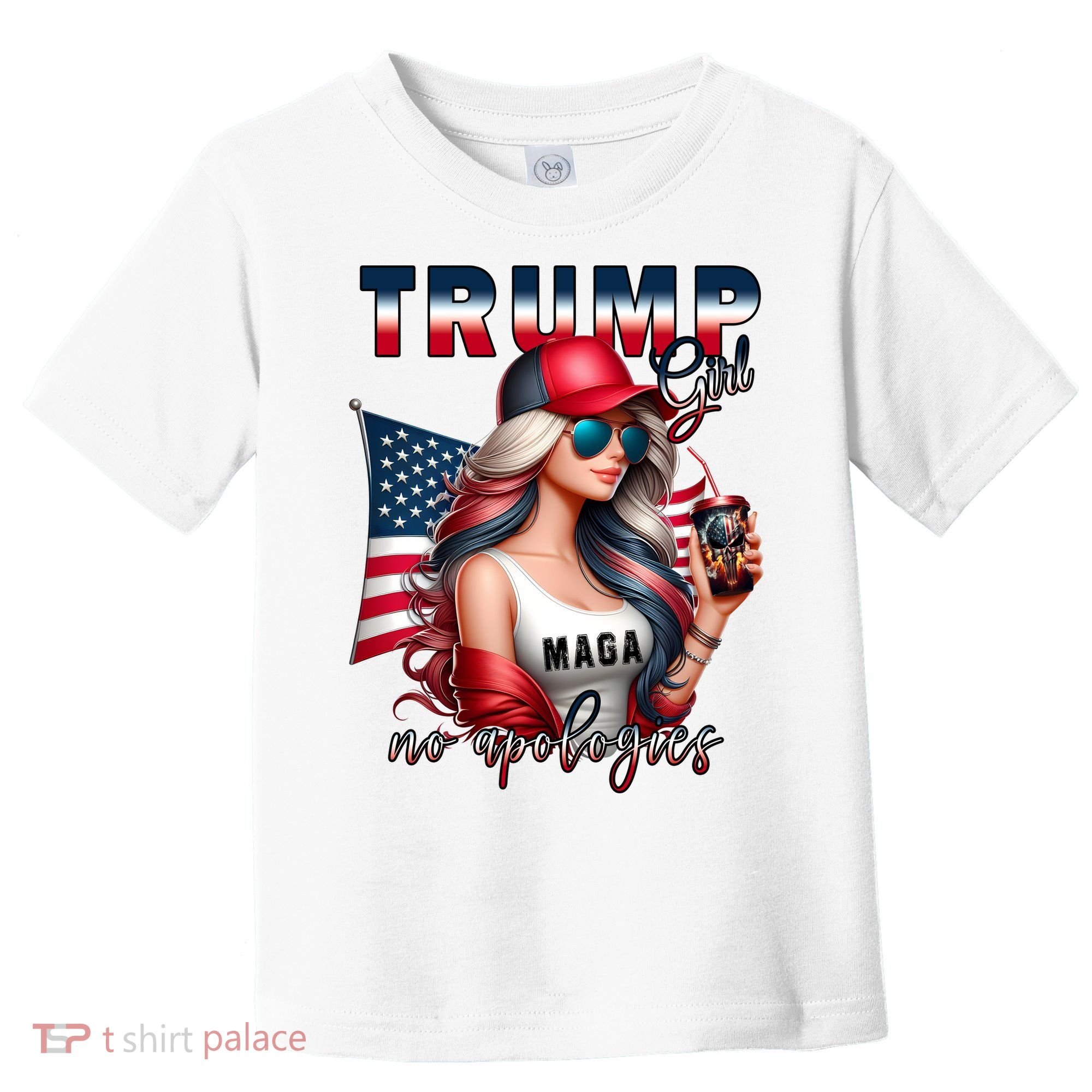 Cool Trump Girl No Apologies Toddler T-Shirt