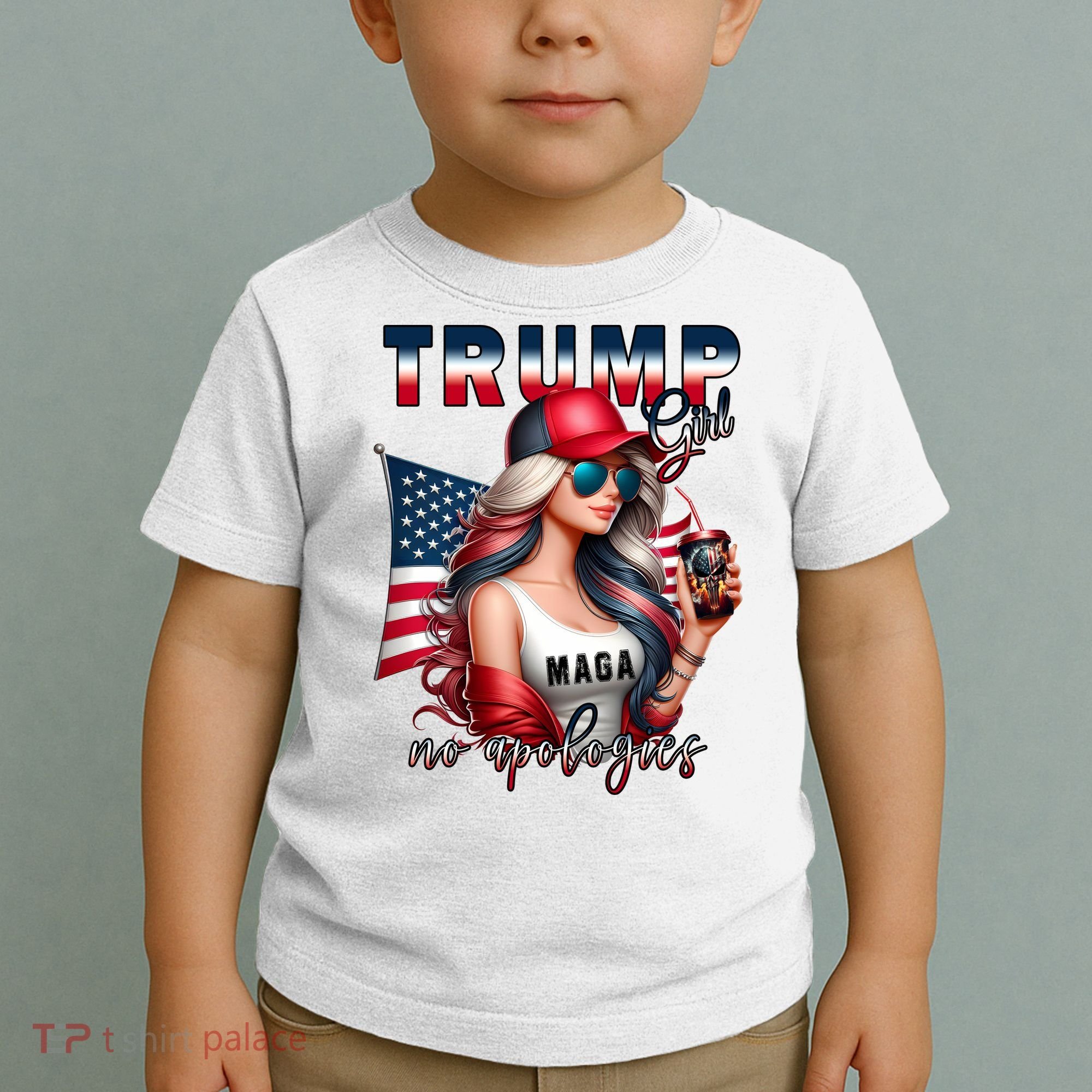 Cool Trump Girl No Apologies Toddler T-Shirt