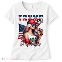 Cool Trump Girl No Apologies Women's T-Shirt thumb 0
