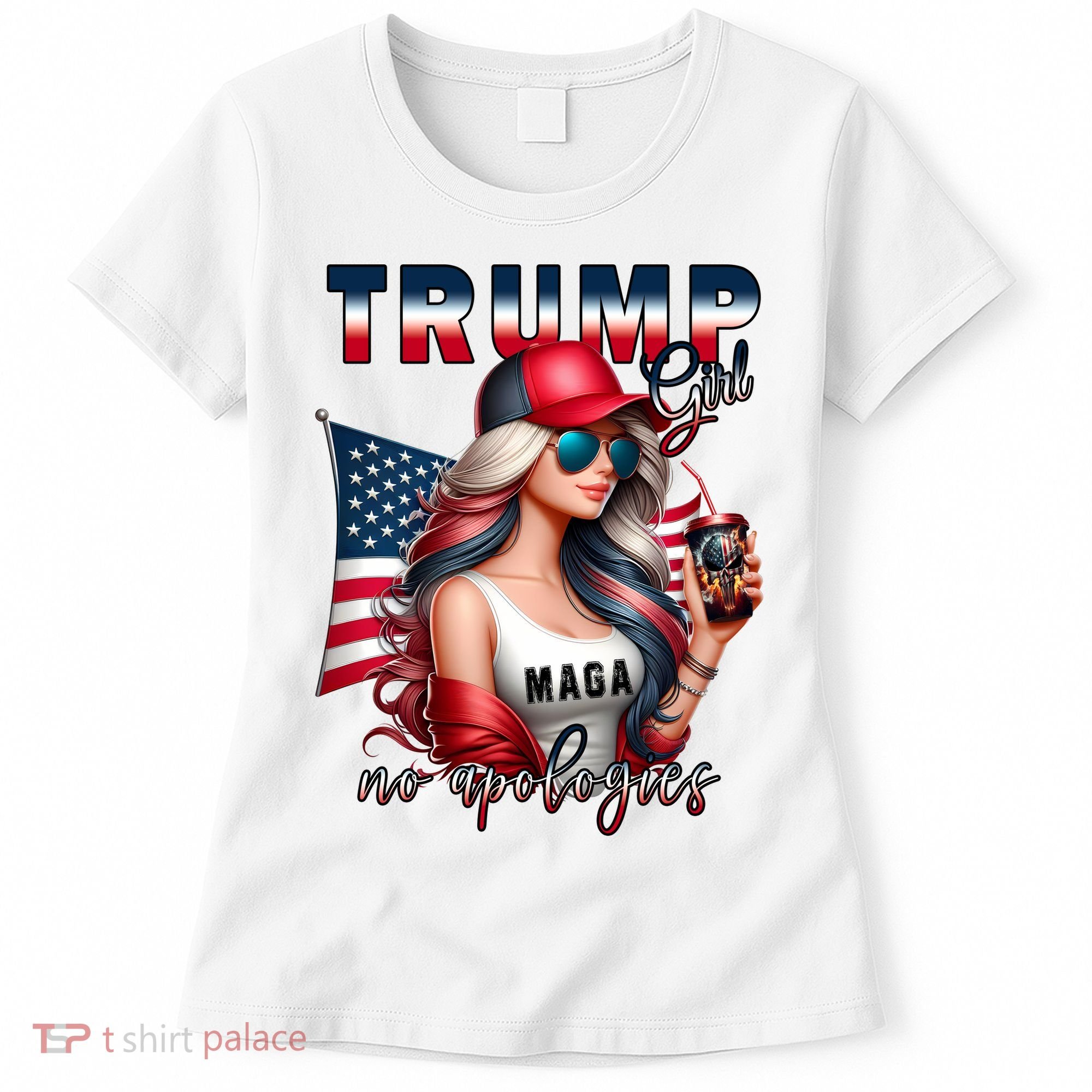 Cool Trump Girl No Apologies Women's T-Shirt