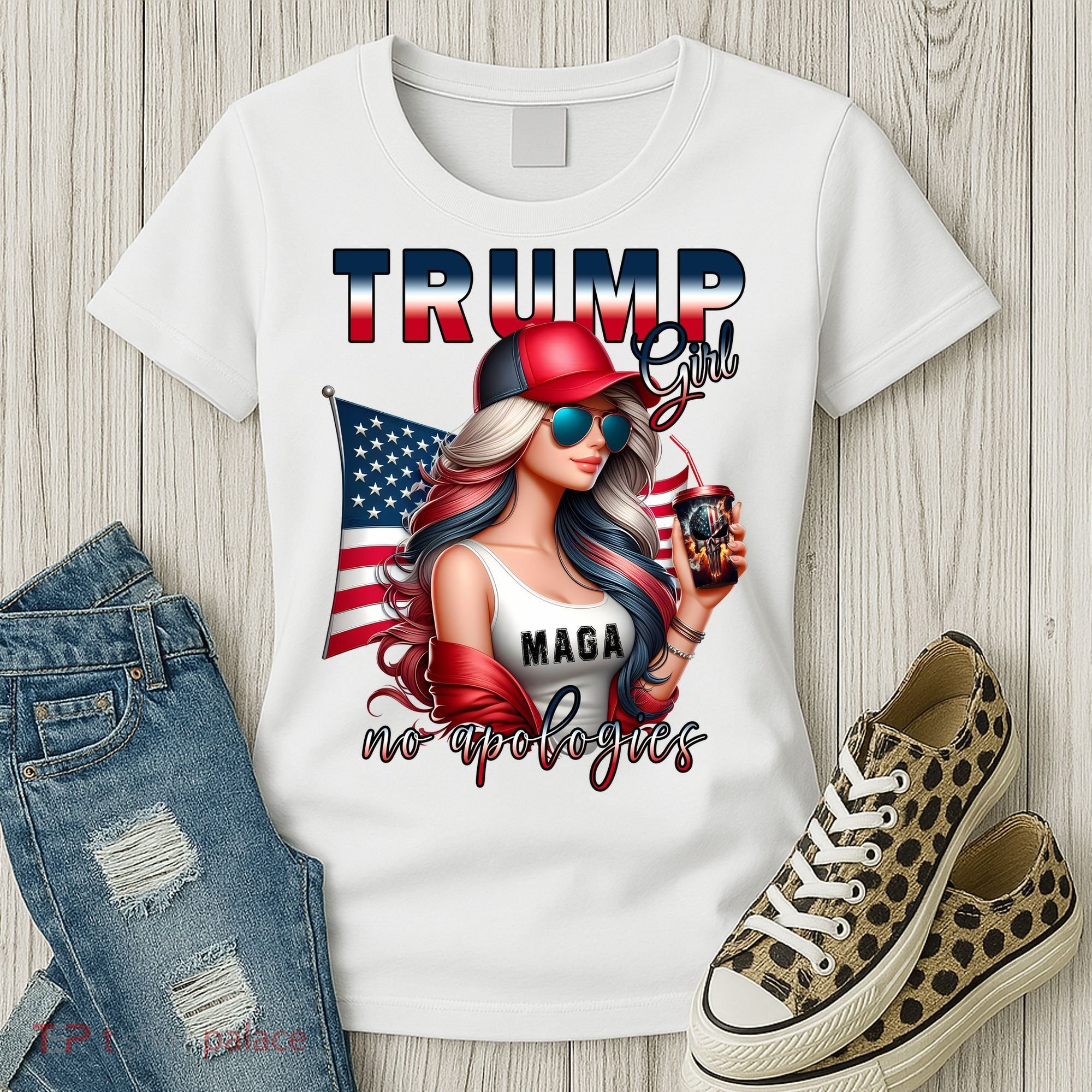 Cool Trump Girl No Apologies Women's T-Shirt