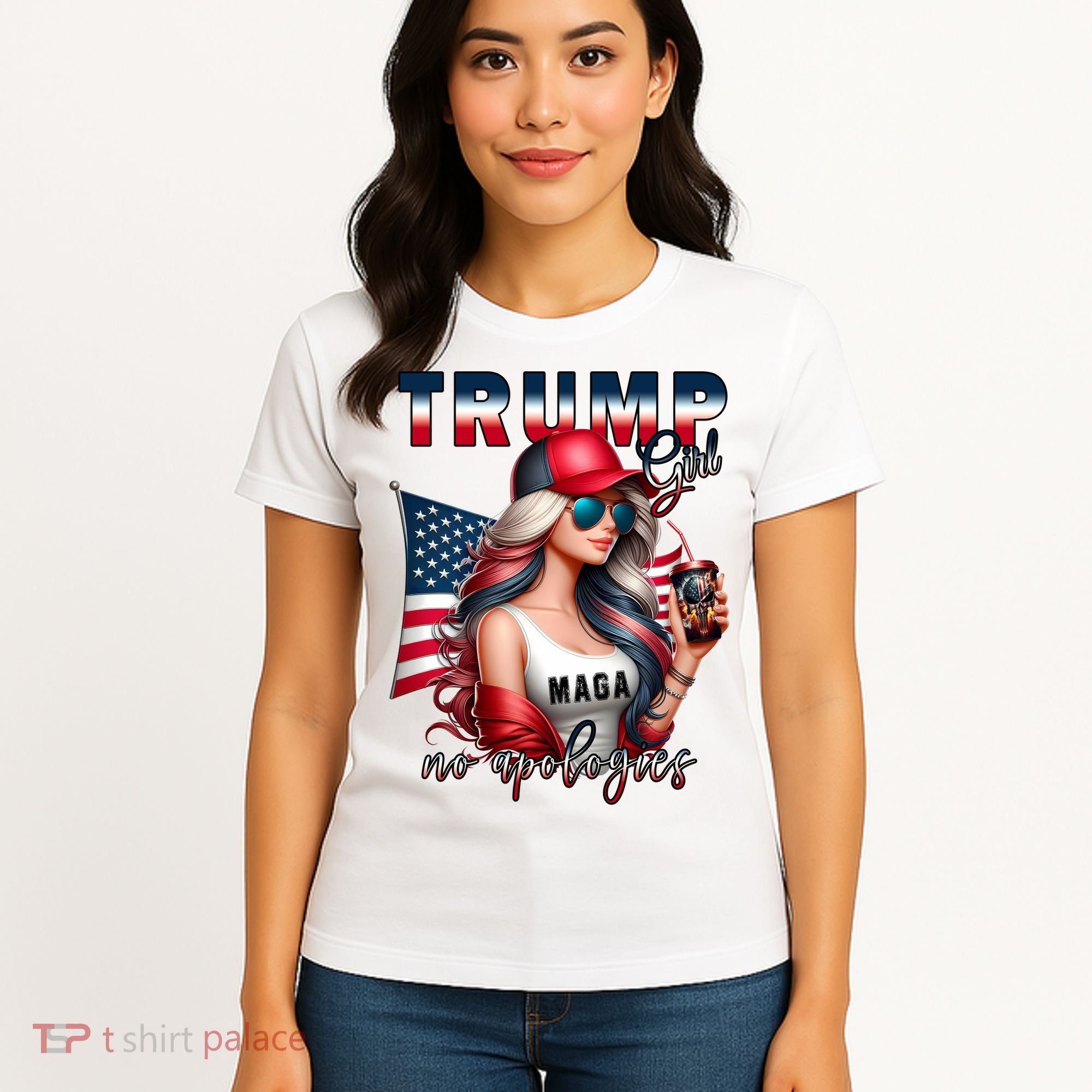 Cool Trump Girl No Apologies Women's T-Shirt
