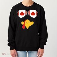 Canadian Turkey Gobble Funny Canada Thanksgiving Women's Sweatshirt thumb 0