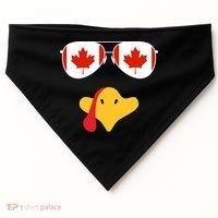 Canadian Turkey Gobble Funny Canada Thanksgiving USA-Made Doggie Bandana thumb 0