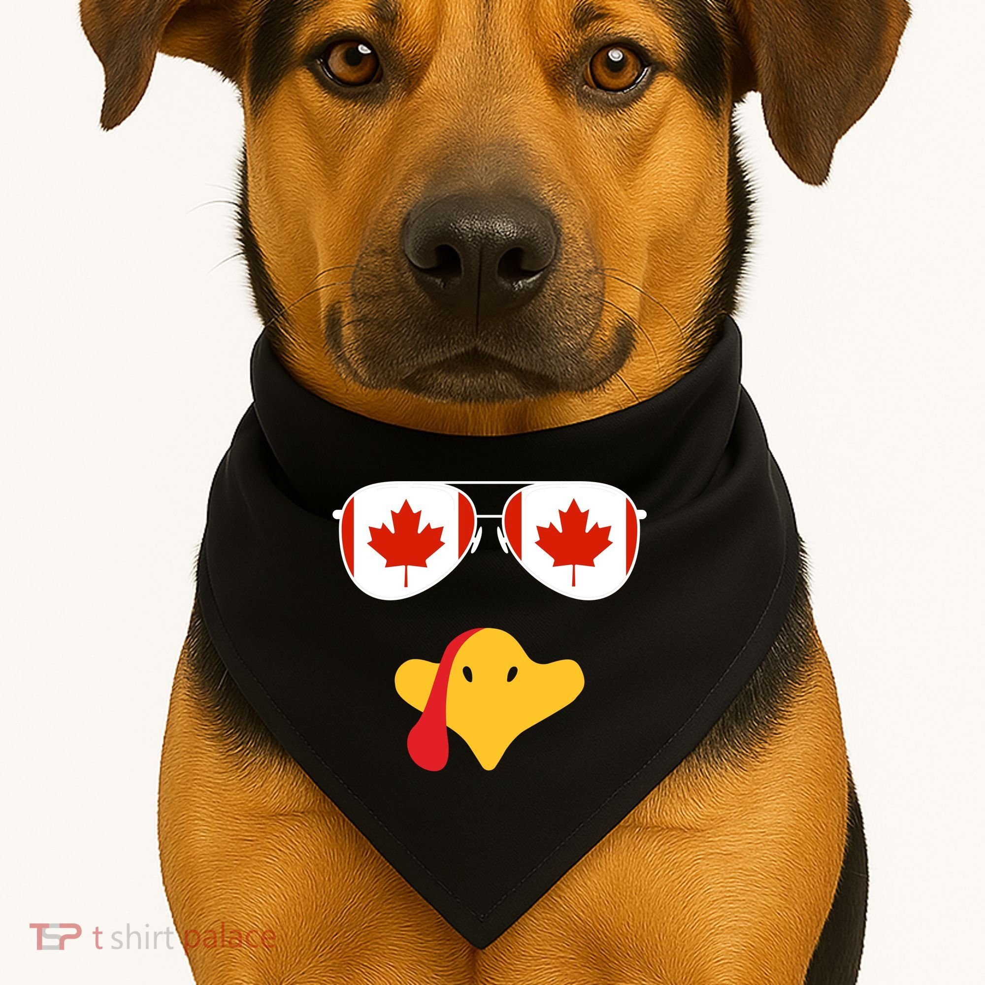 Canadian Turkey Gobble Funny Canada Thanksgiving USA-Made Doggie Bandana