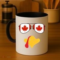 Canadian Turkey Gobble Funny Canada Thanksgiving Coffee Mug thumb 4