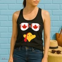Canadian Turkey Gobble Funny Canada Thanksgiving Women's Tank Top thumb 2
