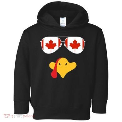 Canadian Turkey Gobble Funny Canada Thanksgiving Toddler Hoodie
