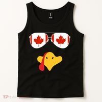 Canadian Turkey Gobble Funny Canada Thanksgiving Tank Top thumb 2
