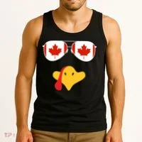 Canadian Turkey Gobble Funny Canada Thanksgiving Tank Top thumb 3