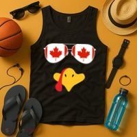 Canadian Turkey Gobble Funny Canada Thanksgiving Tank Top thumb 4