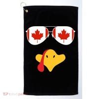 Canadian Turkey Gobble Funny Canada Thanksgiving Golf Towel thumb 0