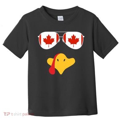 Canadian Turkey Gobble Funny Canada Thanksgiving Toddler T-Shirt