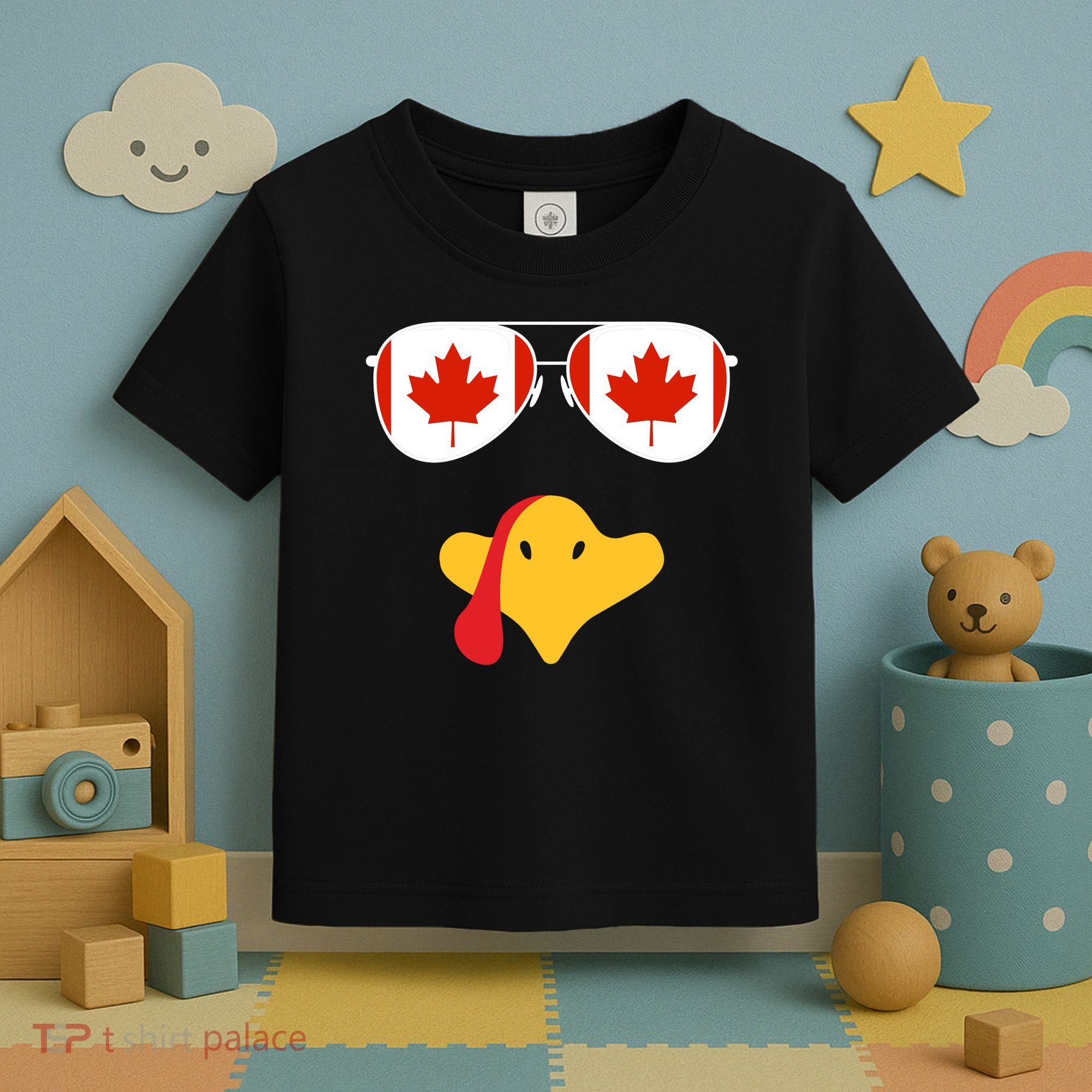 Canadian Turkey Gobble Funny Canada Thanksgiving Toddler T-Shirt