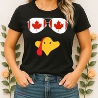 Canadian Turkey Gobble Funny Canada Thanksgiving Women's T-Shirt thumb 2