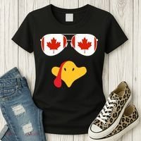 Canadian Turkey Gobble Funny Canada Thanksgiving Women's T-Shirt thumb 3