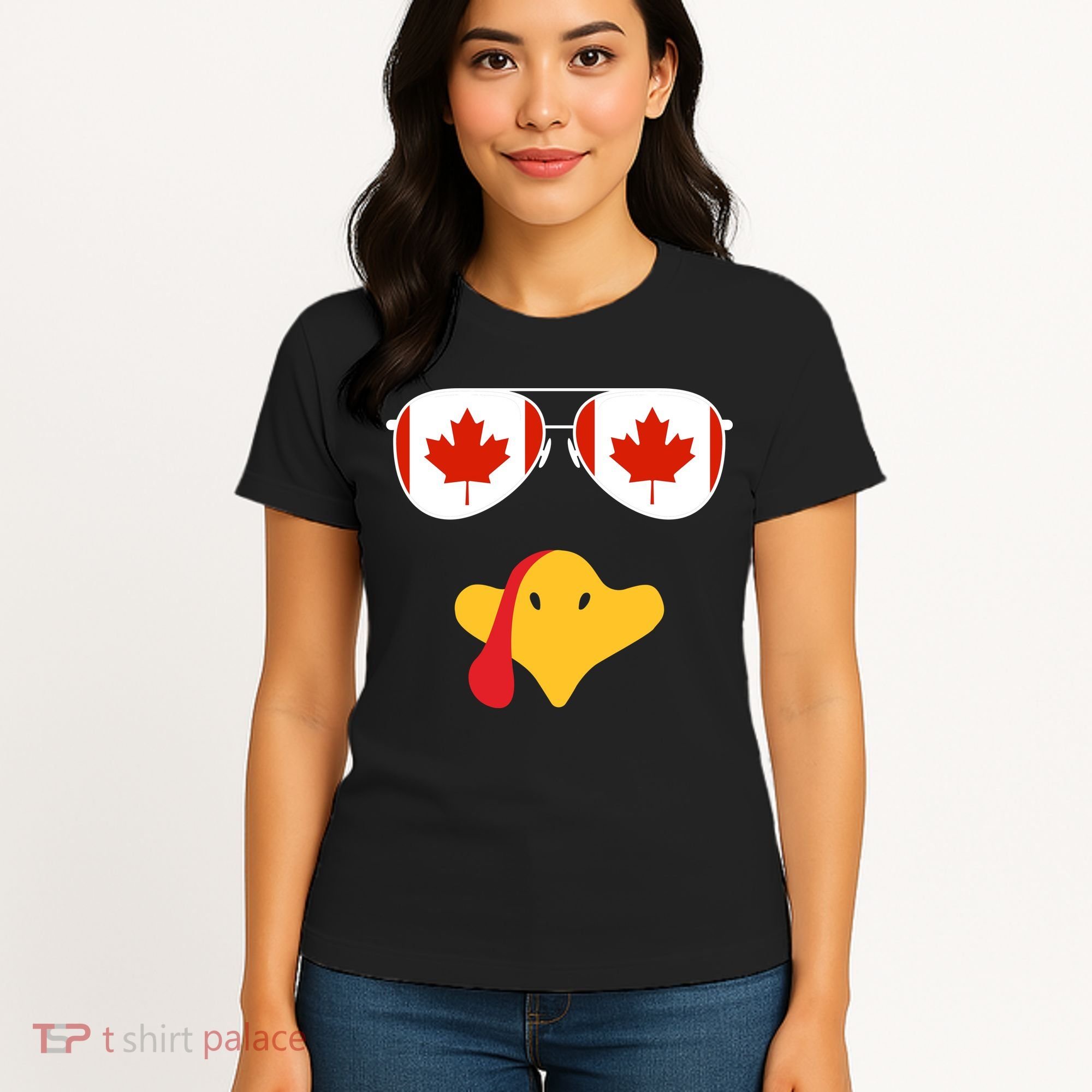 Canadian Turkey Gobble Funny Canada Thanksgiving Women's T-Shirt