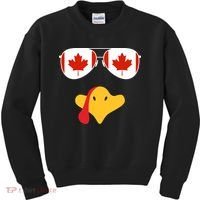 Canadian Turkey Gobble Funny Canada Thanksgiving Kids Sweatshirt thumb 0
