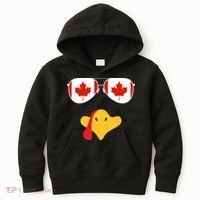 Canadian Turkey Gobble Funny Canada Thanksgiving Kids Hoodie thumb 0