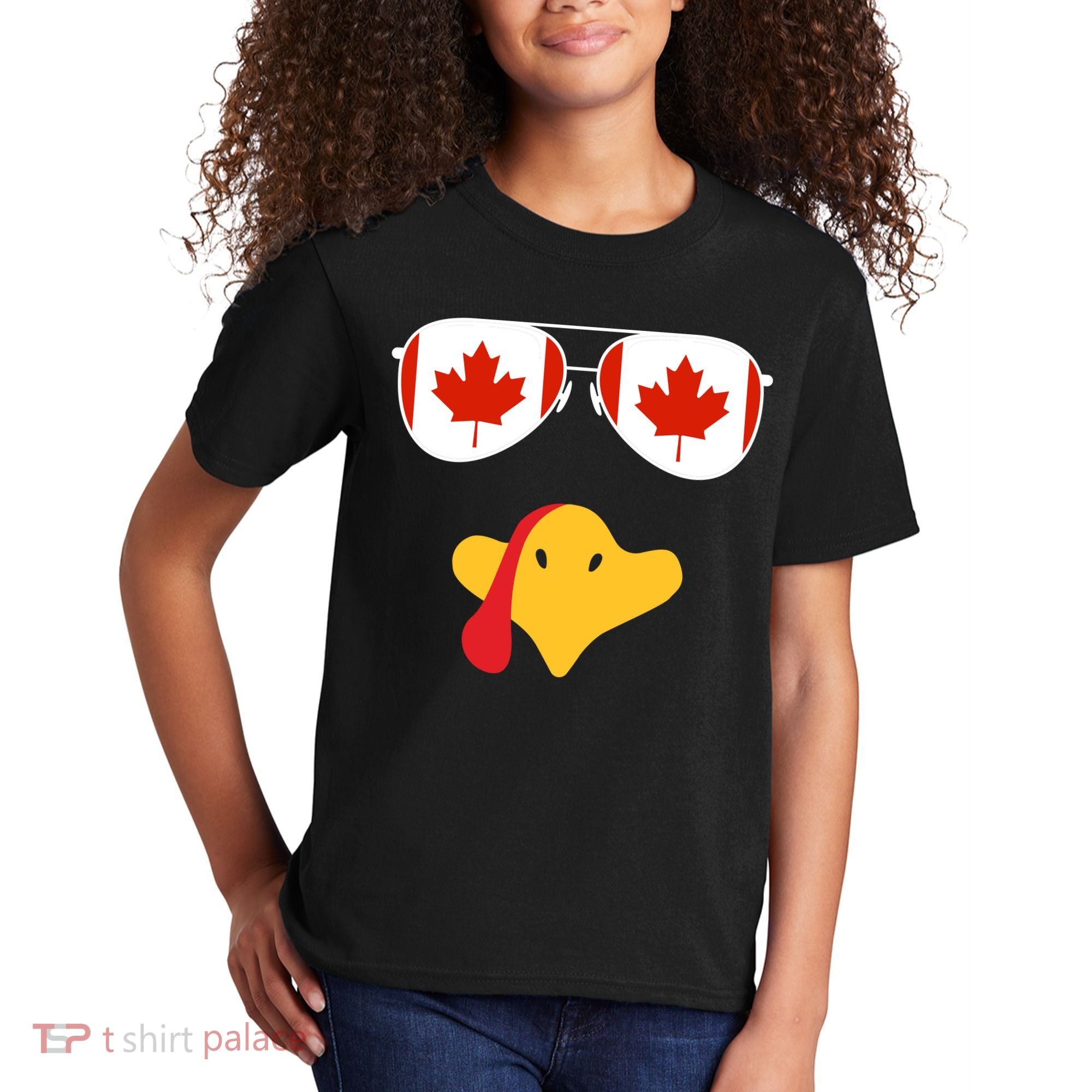 Canadian Turkey Gobble Funny Canada Thanksgiving Kids T-Shirt
