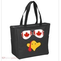 Canadian Turkey Gobble Funny Canada Thanksgiving Tote Bag thumb 2