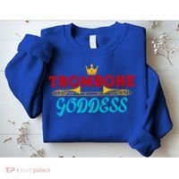 Cute Trombone Goddess Orchestra Band Music Queen Girls Crown Gift Sweatshirt thumb 2