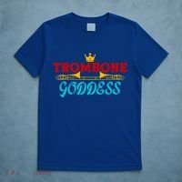 Cute Trombone Goddess Orchestra Band Music Queen Girls Crown Gift T-Shirt thumb 5