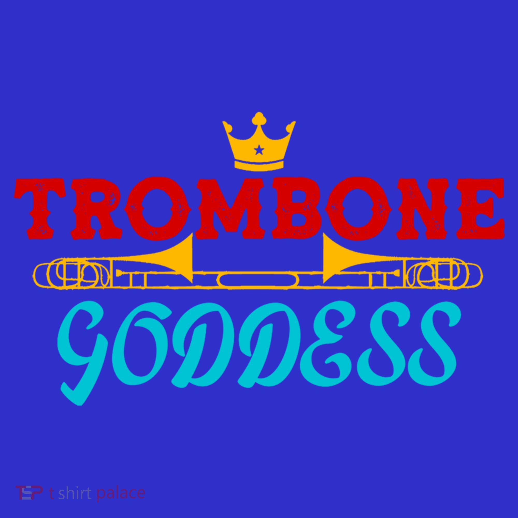 Cute Trombone Goddess Orchestra Band Music Queen Girls Crown Gift Women's Tank Top
