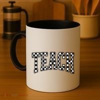 Checkered Teach Gift For Teachers Coffee Mug thumb 4