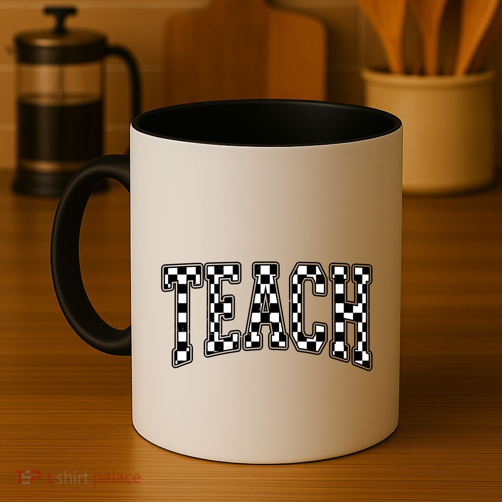 Checkered Teach Gift For Teachers Coffee Mug