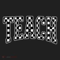 Checkered Teach Gift For Teachers Beanie thumb 2