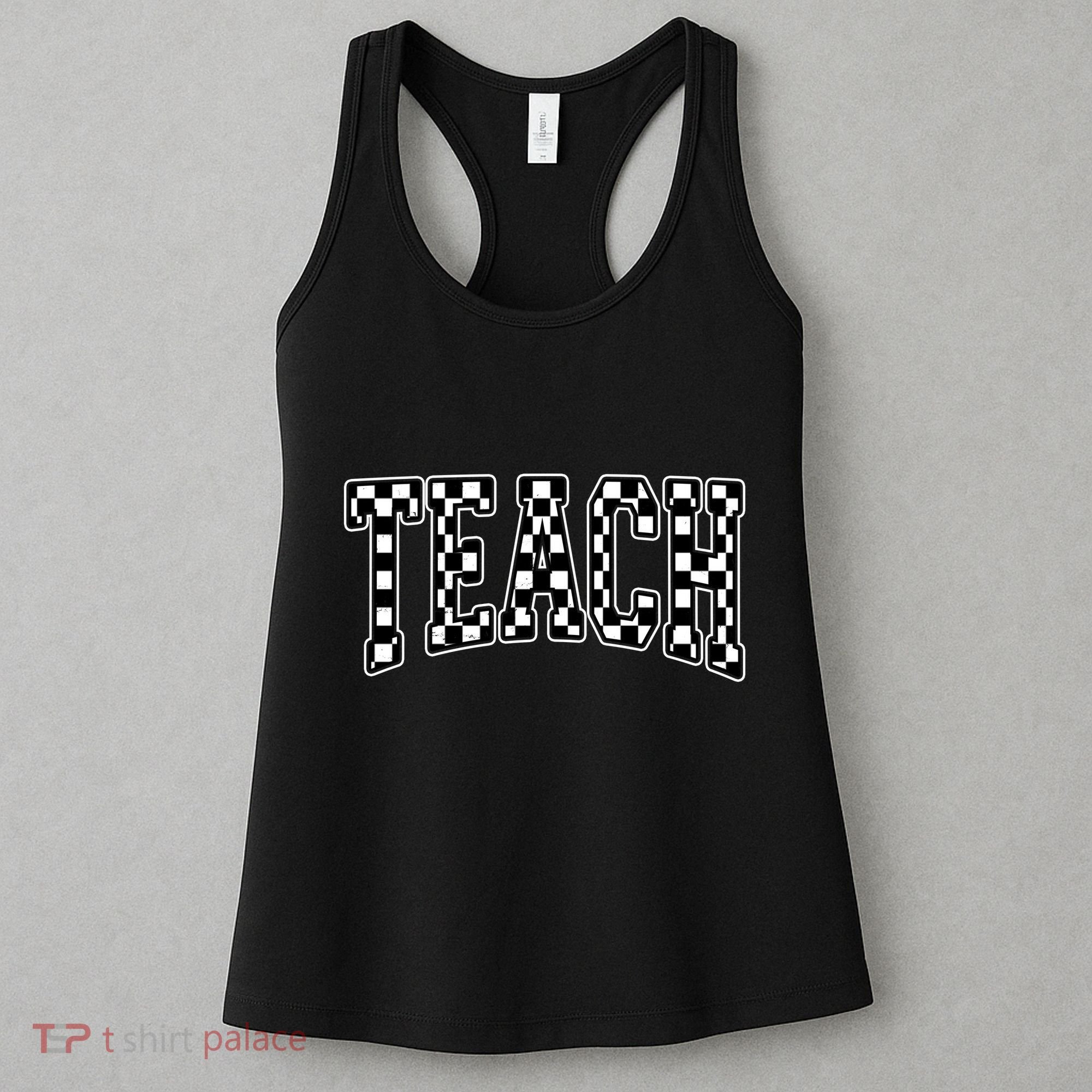 Checkered Teach Gift For Teachers Women's Tank Top