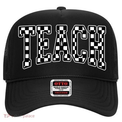 Checkered Teach Gift For Teachers Hat