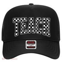 Checkered Teach Gift For Teachers Hat thumb 0