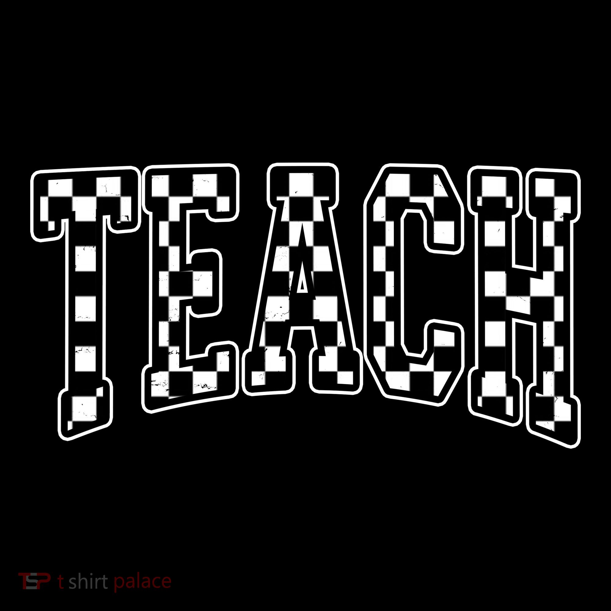 Checkered Teach Gift For Teachers Visor