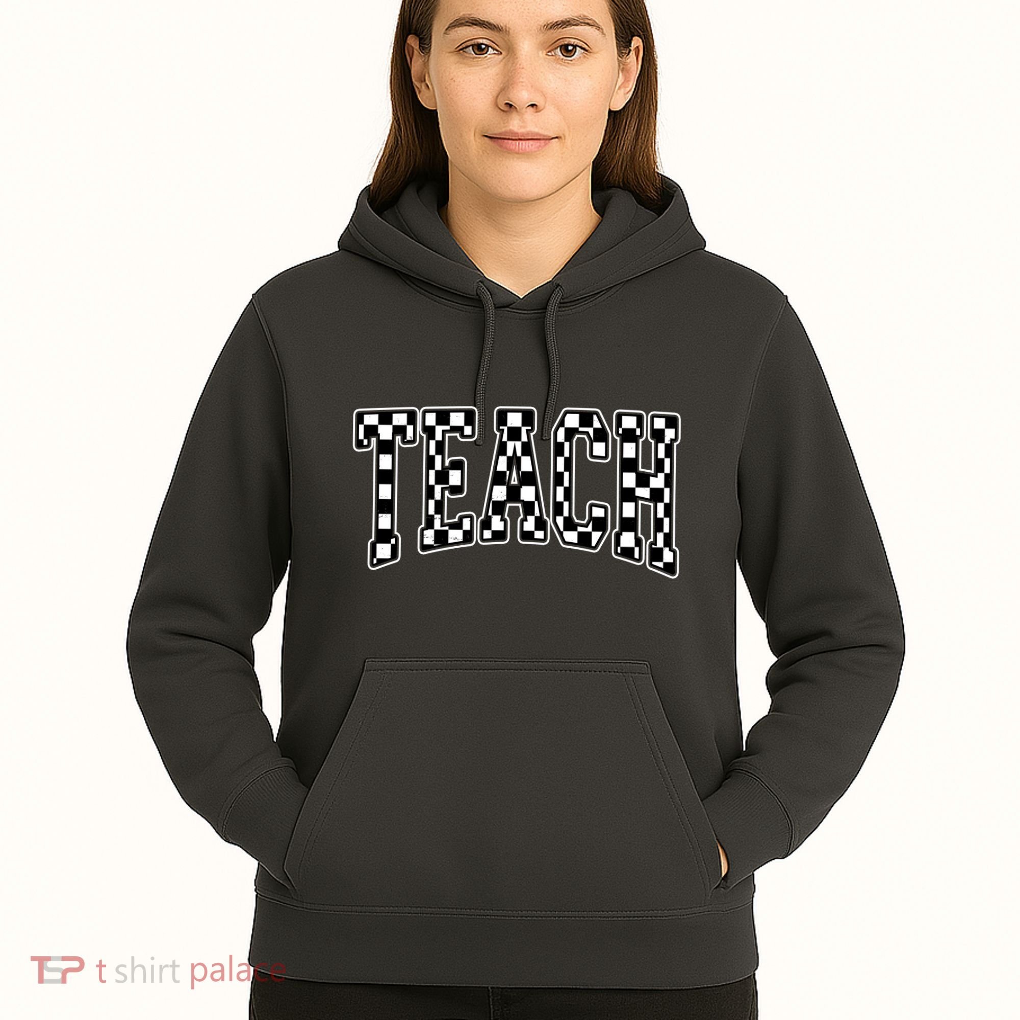 Checkered Teach Gift For Teachers Hoodie