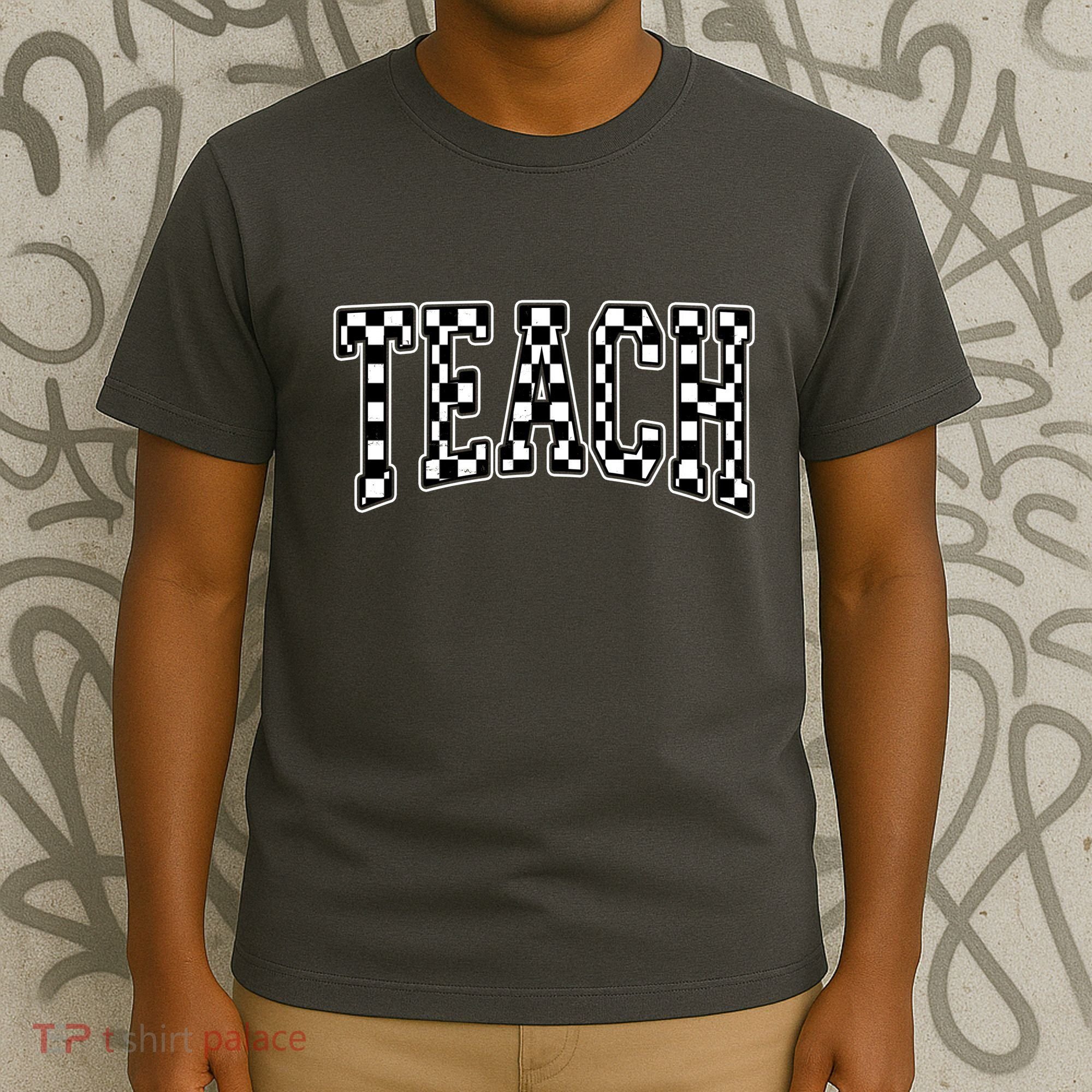 Checkered Teach Gift For Teachers T-Shirt