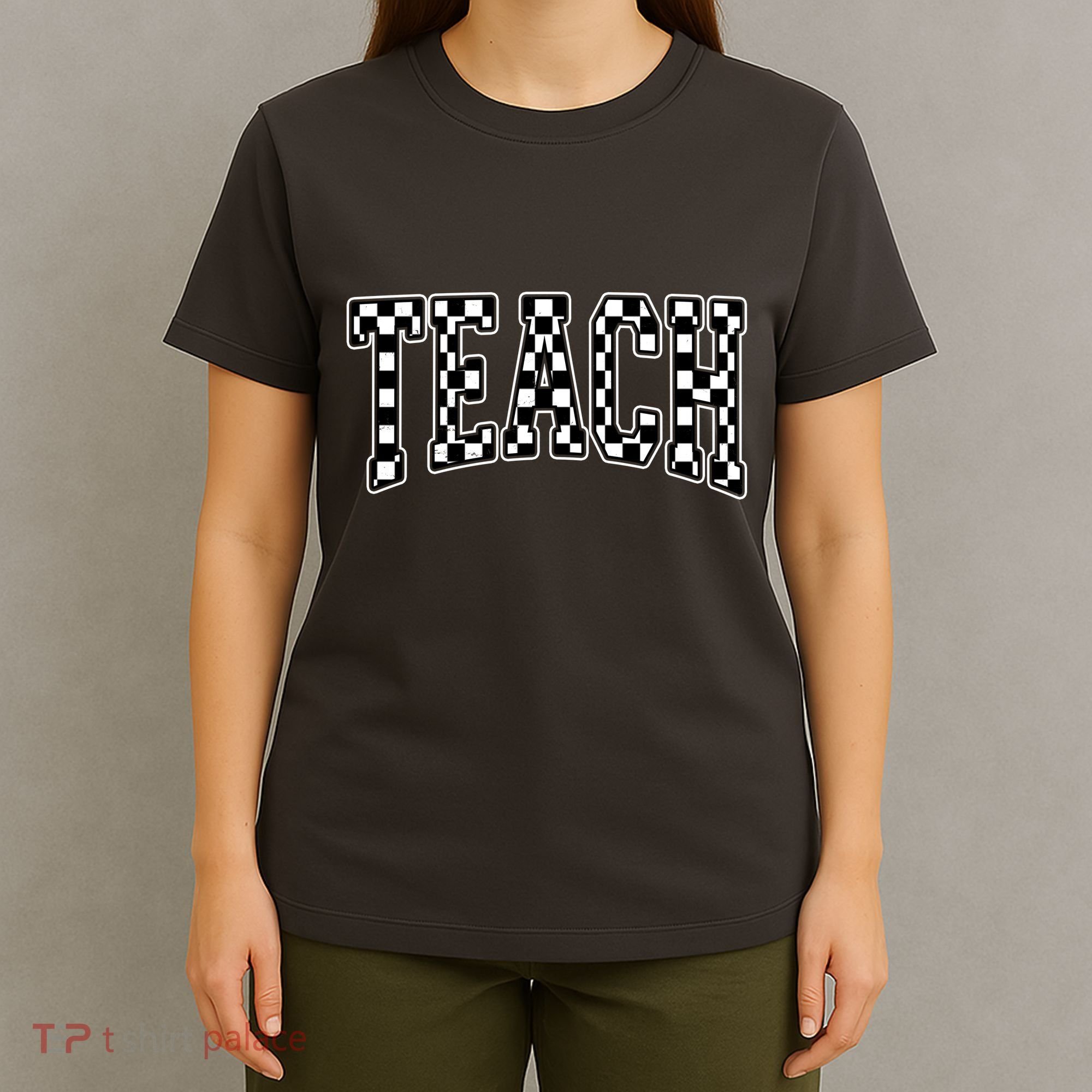 Checkered Teach Gift For Teachers T-Shirt