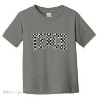 Checkered Teach Gift For Teachers Toddler T-Shirt thumb 0